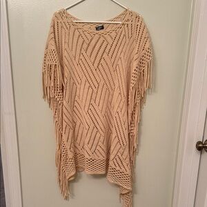 Fringed Cream Sweater